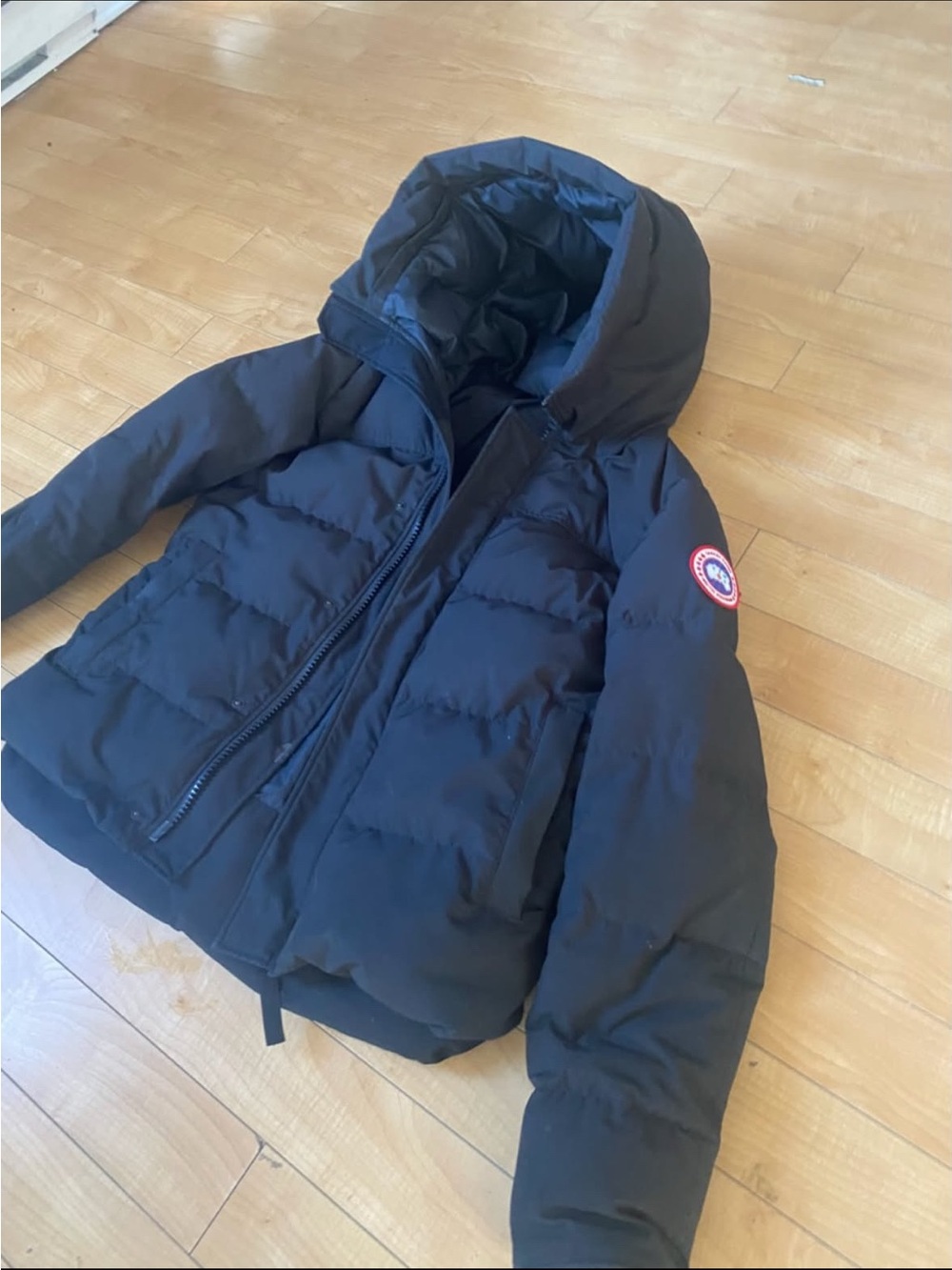 Canada Goose Black Quilted Hooded Down Jacket